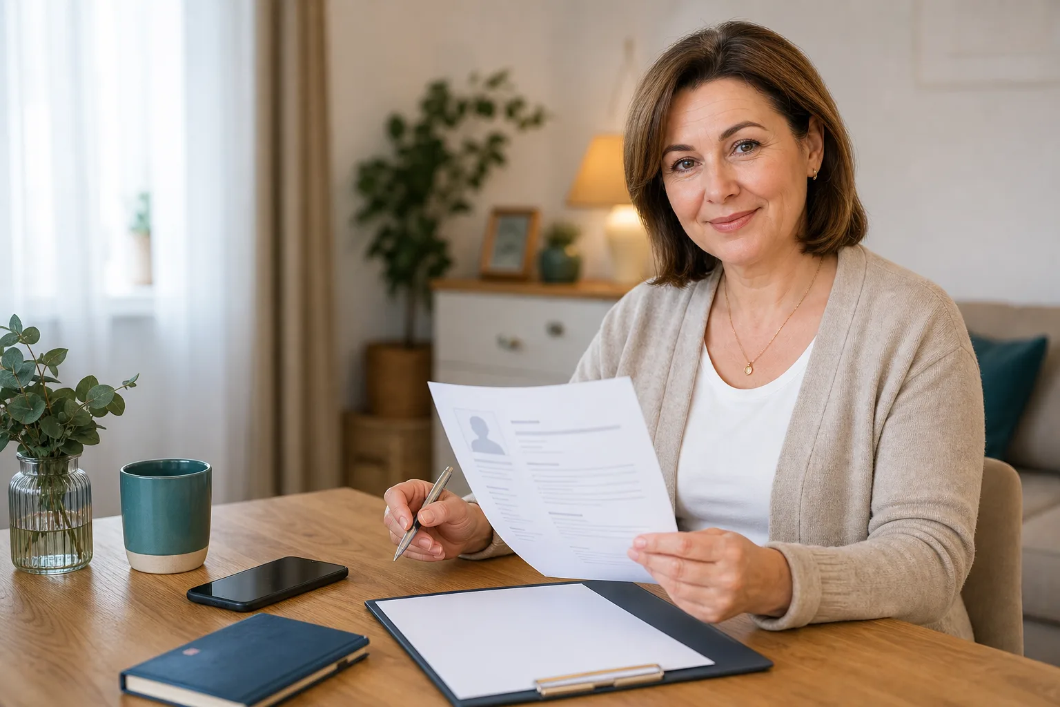 Opiekunka przygotowująca CV do pracy w Niemczech
